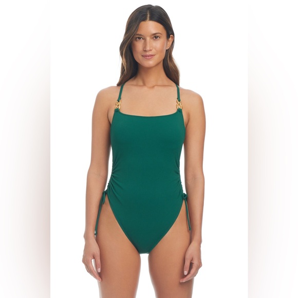Bleu Rod Beattie Other - BLEU PIQUE OLE SCOOP NECK ONE PIECE SWIMSUIT WITH FLOATING UNDERWIRE,SZ 6,$119